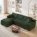 Alt View 5. KERDOM - Upholstery 2-3 Person Family Spring Sofa Cloud Oversized Deep Seat Lounge Sponge Modular Couch 108'' Corduroy Block Sofa - Green.