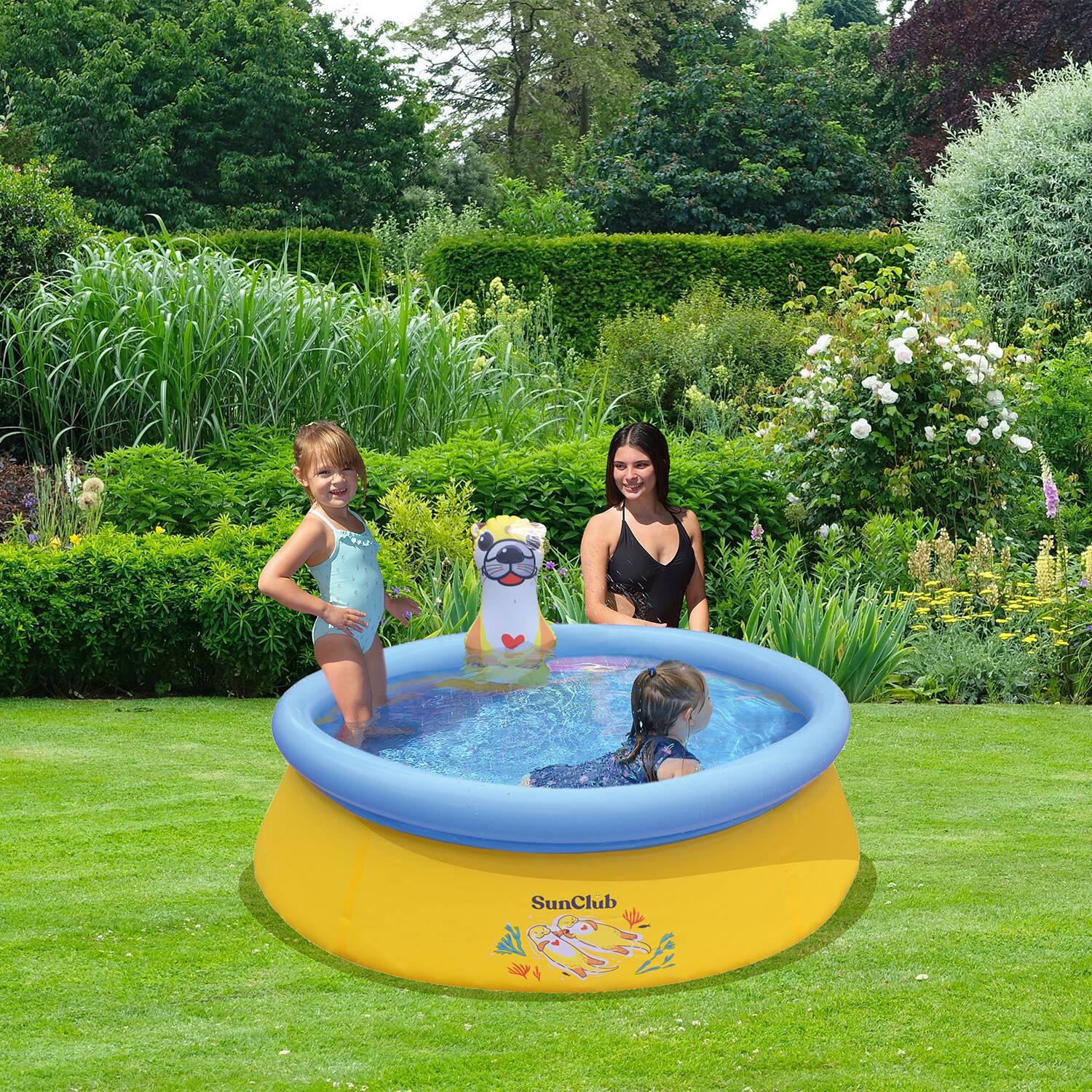Alt View 3. Jleisure - JLeisure 5' x 16.5" Sea Otter Inflatable Outdoor Above Ground Kid Swimming Pool.