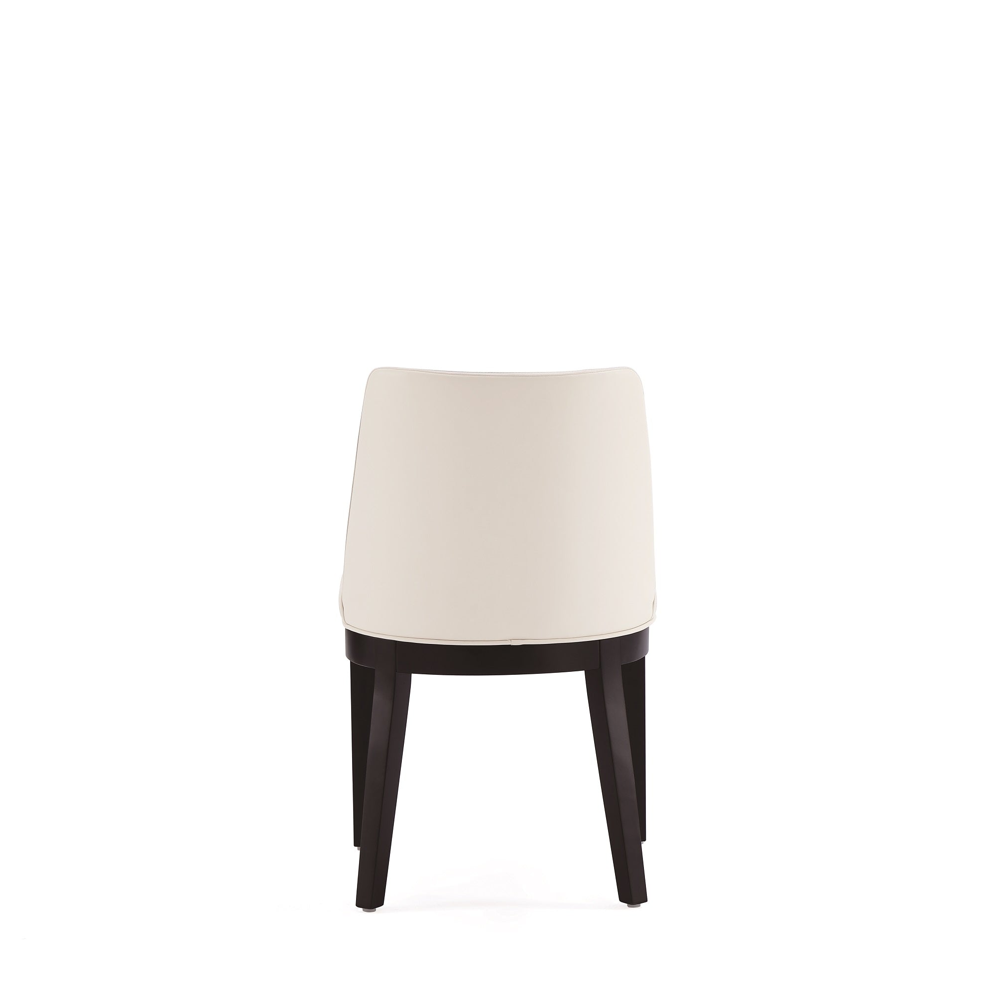 Alt View 3. Manhattan Comfort - Gansevoort Modern Wood Vegan Leather Dining Chair - Set of 4 - Ivory.