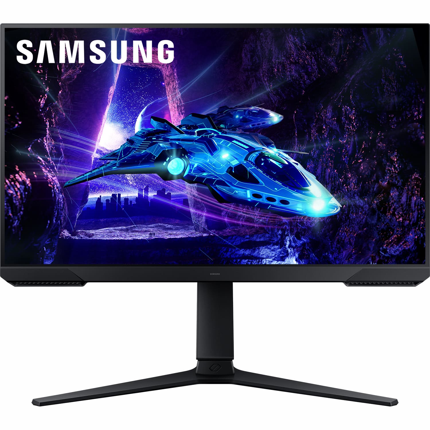 Back. Samsung - Odyssey G30D 24" LED AMD FreeSync Premium 180Hz 1ms Gaming Monitor (DisplayPort, HDMI) - Black.