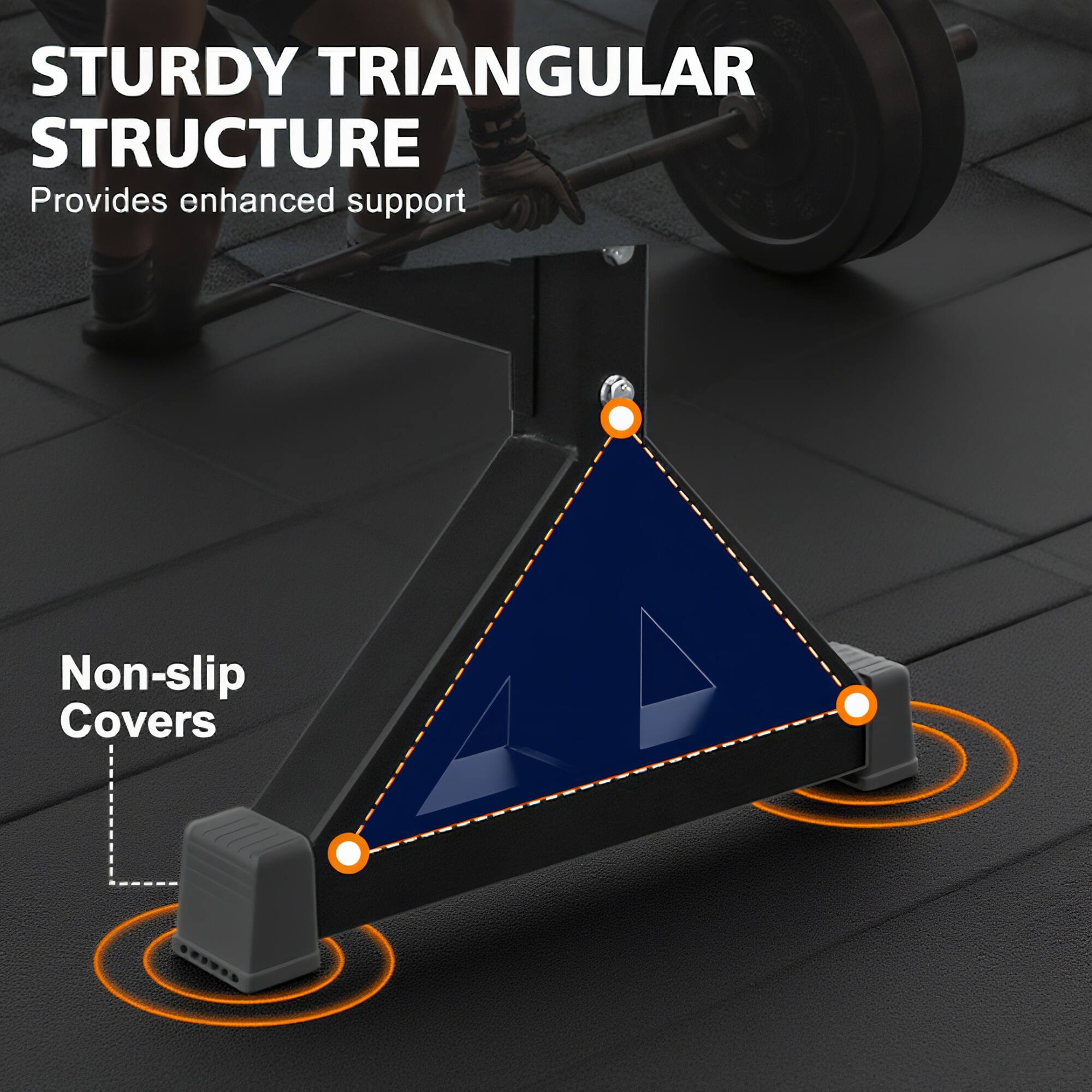 STURDY TRIANGULAR STRUCTURE  
Provides enhanced support  

Non-slip Covers
