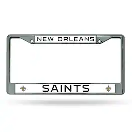 Rico Industries - New Orleans Football Saints Chrome Metal License Plate Frame - Multi