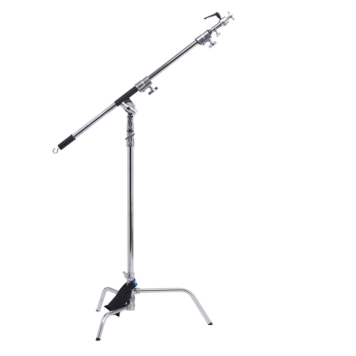 Alt View 8. Kupo - Kupo 40" Master C-Stand with Turtle Base with Baby Boom, Grip Head, Camera Mounting Plate and 10 lbs Weight Bag.