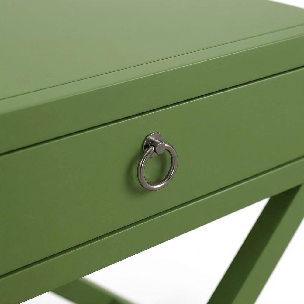 Back. FurniFact - Nightstand with Modern Design and Sturdy Construction - Brown.