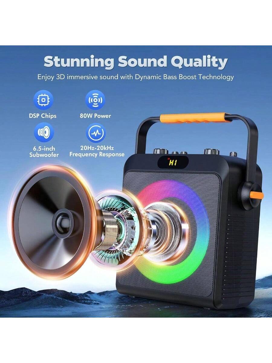 Stunning Sound Quality

Enjoy 3D immersive sound with Dynamic Bass Boost Technology

- DSP Chips
- 80W Power
- 6.5-inch Subwoofer
- 20Hz-20kHz Frequency Response