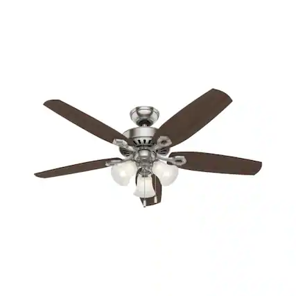 Front. Evolution Blazed - PULL CHAIN CONTROL CEILING FAN - Brushed Nickel finish.