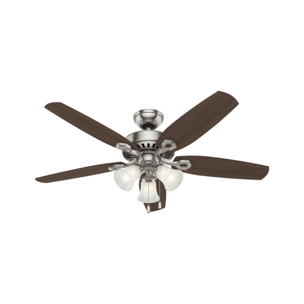 Front. Evolution Blazed - PULL CHAIN CONTROL CEILING FAN - Brushed Nickel finish.