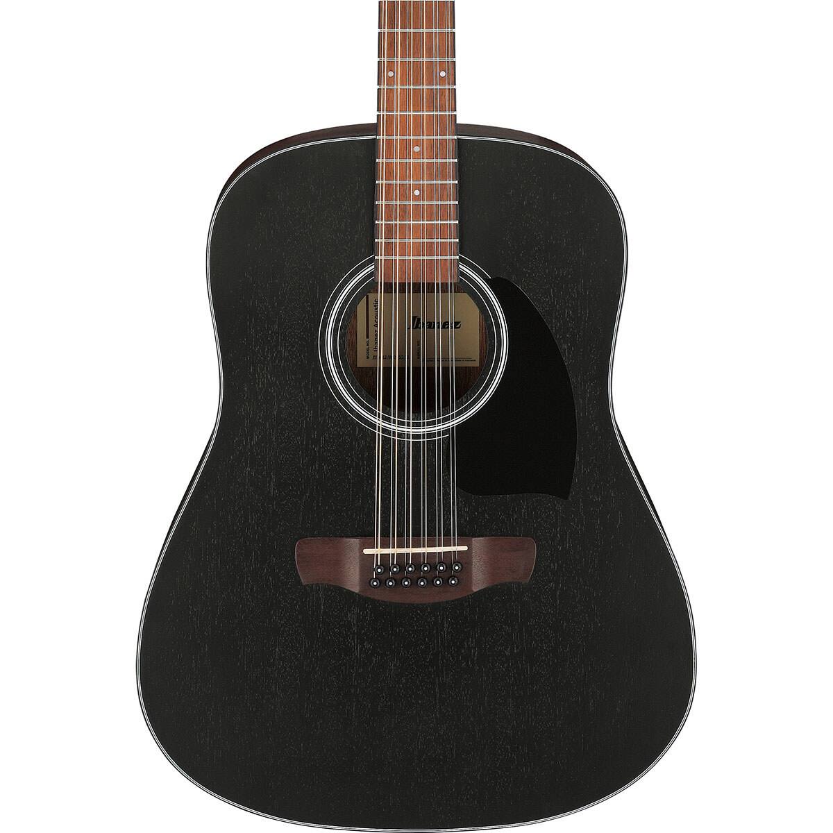 Alt View 3. Ibanez - Ibanez PF Series PF5412 12-String Acoustic Guitar, Weathered Black/Natural.