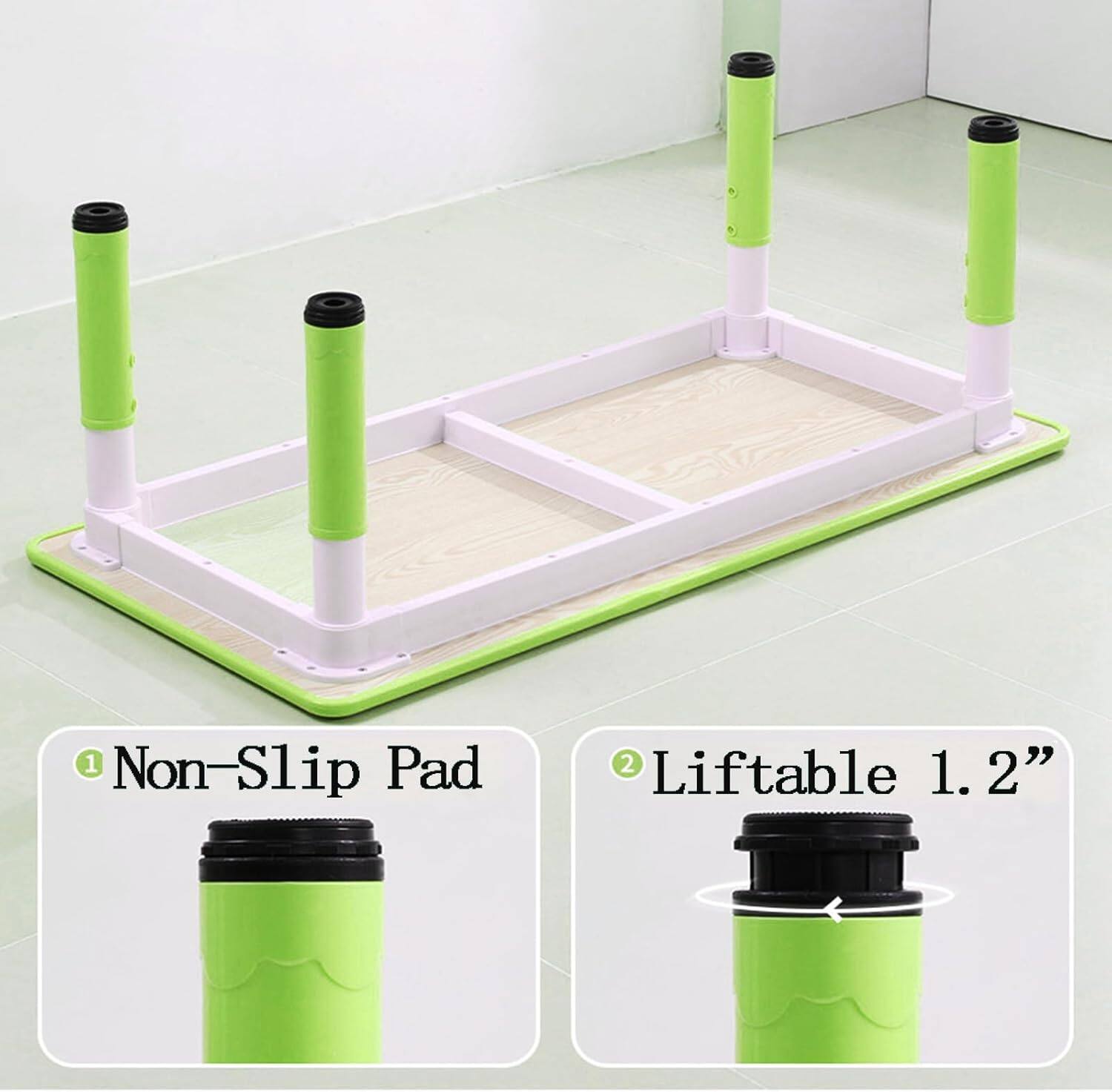 1. Non-Slip Pad  
2. Liftable 1.2"