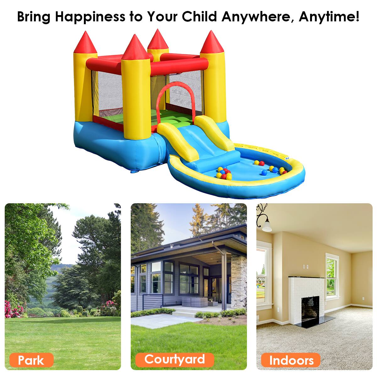 Bring Happiness to Your Child Anywhere, Anytime!

Park
Courtyard
Indoors