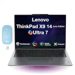 Lenovo - ThinkPad X9 14 Aura Edition Laptop 14.0 2.8K Display (Ultra 7-268V, 32GB, Win 11 Pro) w/Dockztorm Wireless Mouse - Thunder Grey