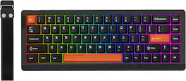 EPOMAKER - HE68 Lite Hall Effect Gaming Keyboard, 8k Polling & 128K Scan Rate, 0.01mm Adjustable Trigger, 0.125ms Latency - Black Red