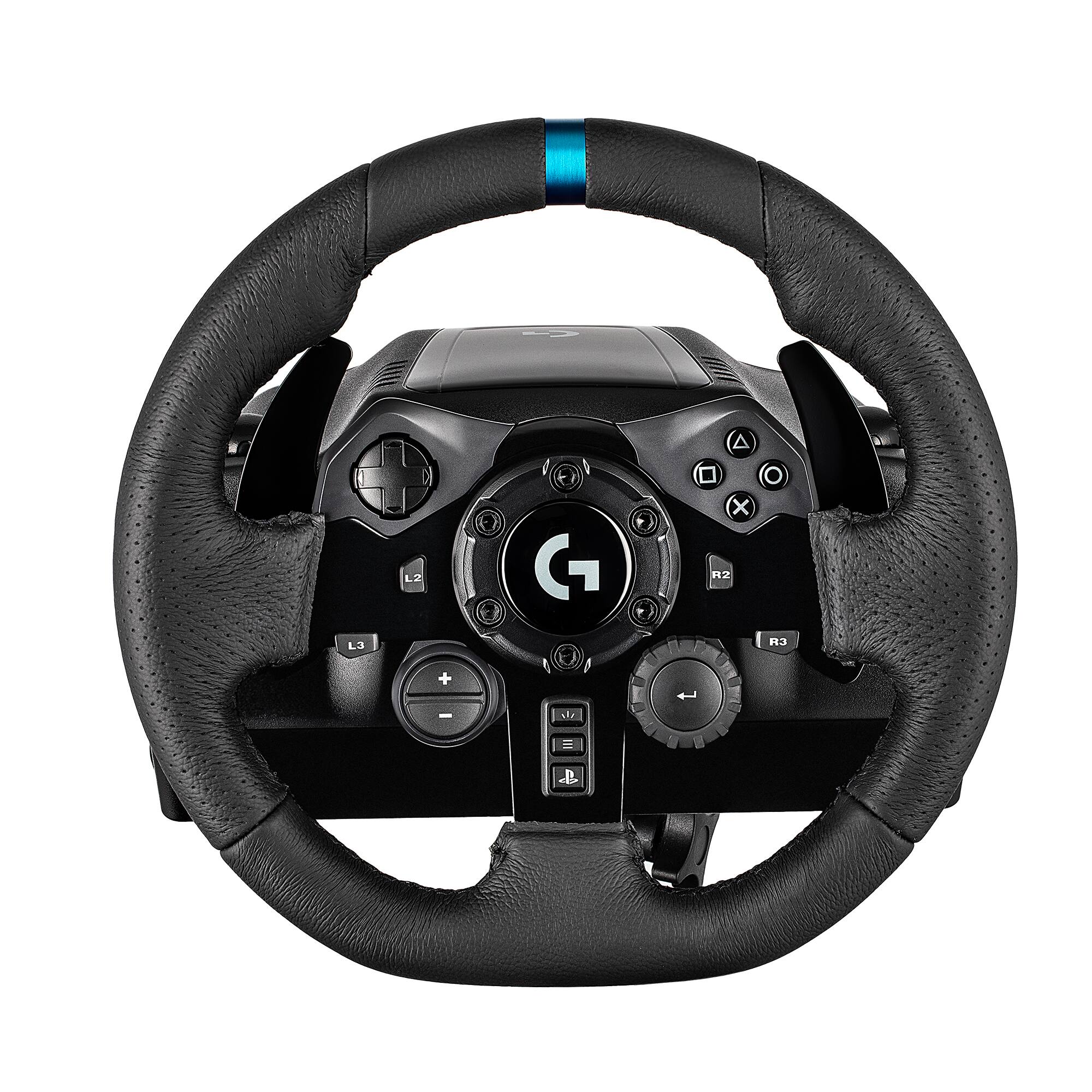 Alt View 2. Logitech - Logitech G923 Racing Wheel and Pedals Trueforce Sim Driving Wheel For PC, PS4, PS5 with Accessories - Black.
