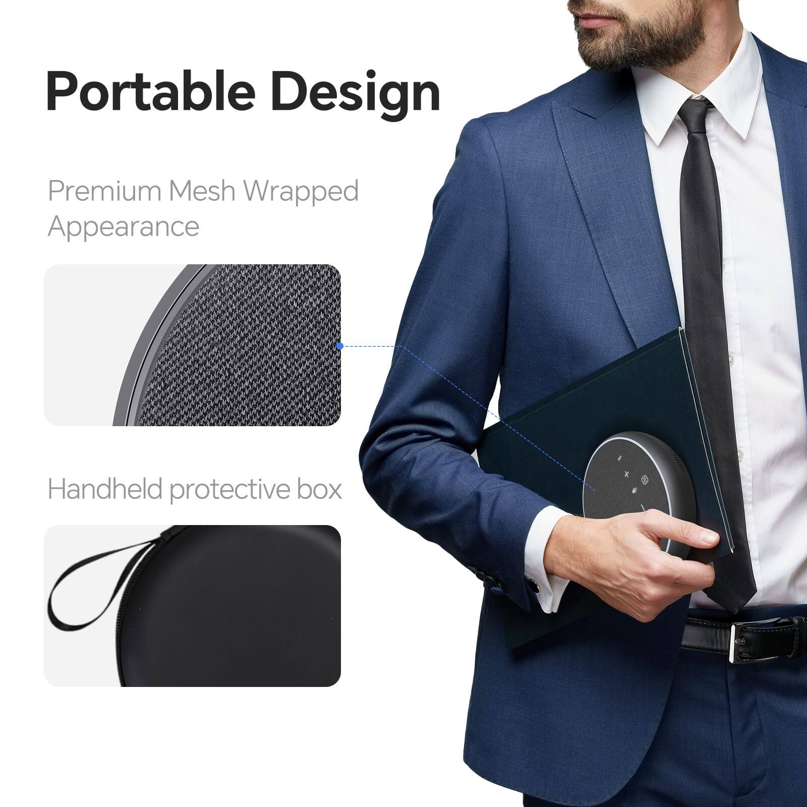 Portable Design

Premium Mesh Wrapped Appearance

Handheld protective box