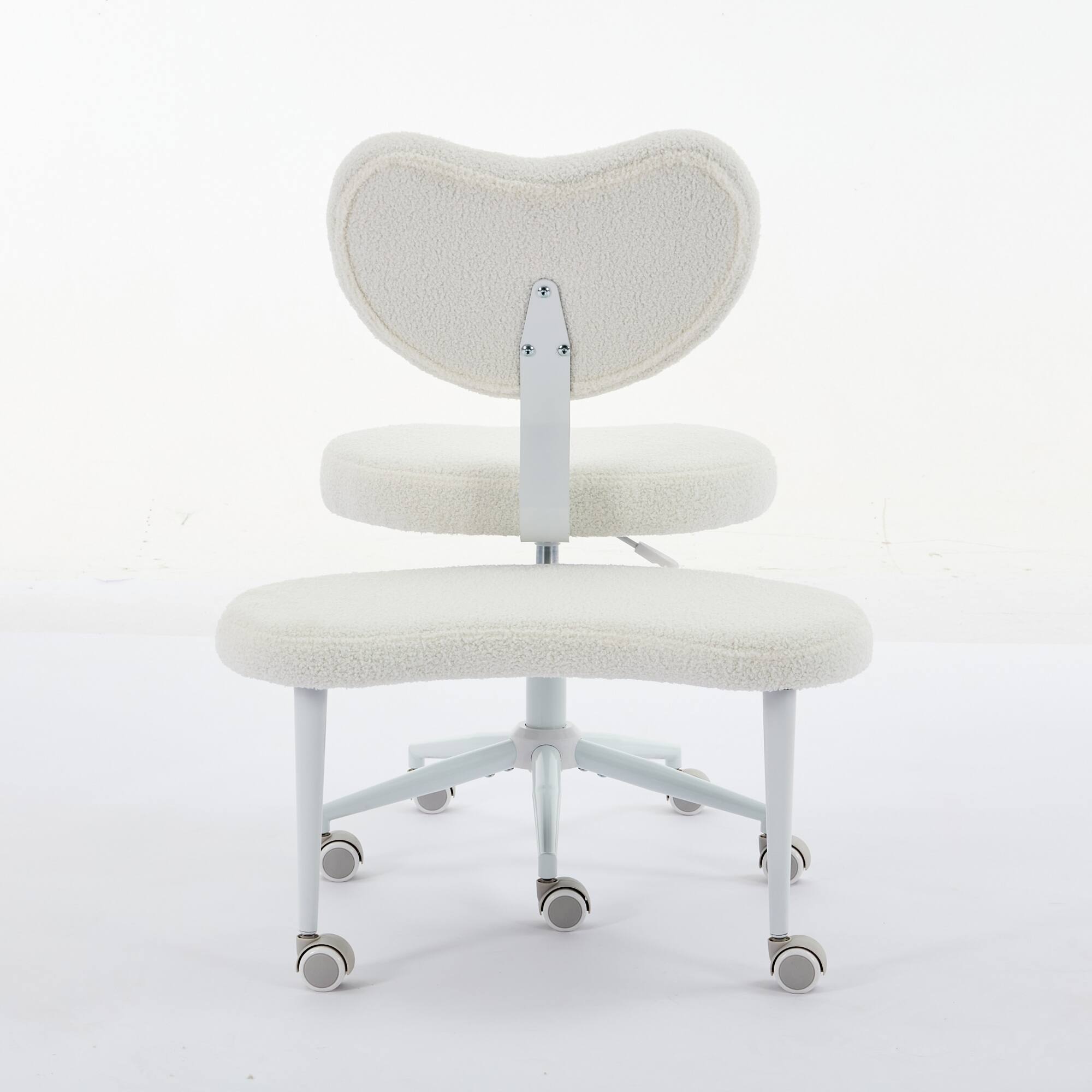 Alt View 5. GOODSILO - Meditation Chair with Wheels & Lumbar Support | Cross Legged Desk Chair for Fidgety Sitters | Adjustable Stool - Ivory.
