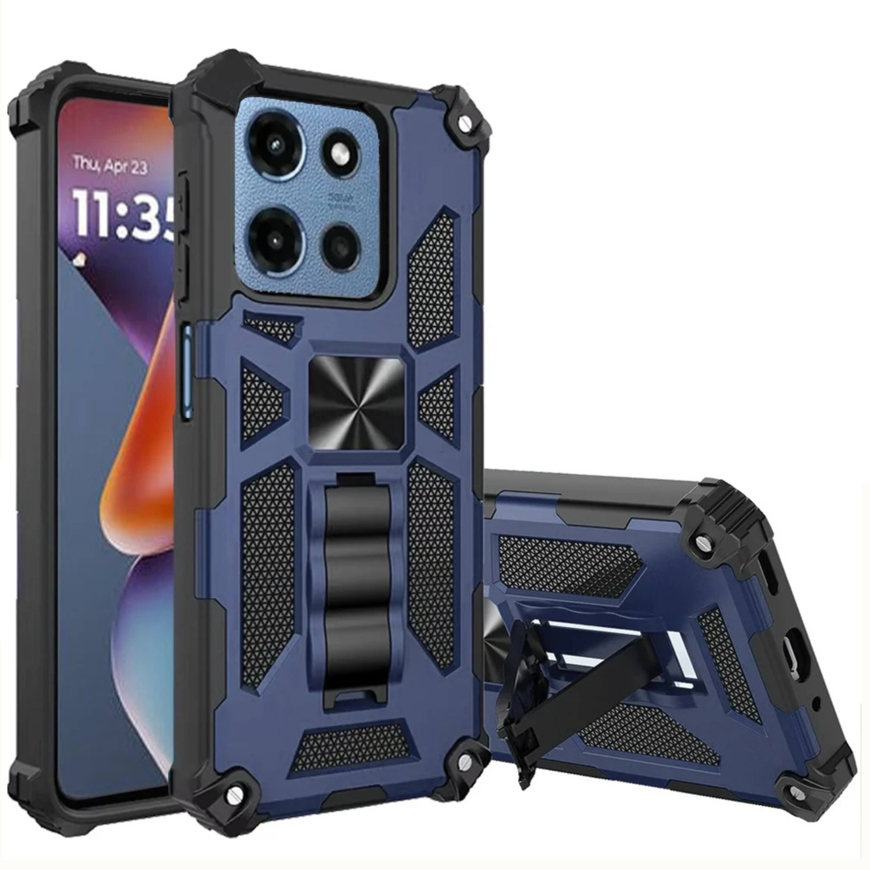 Kitcheniva - Heavy Duty Shockproof Case With Kickstand And Tempered Glass For Moto G 2026 - Dark Blue price history on PriceWatchPro