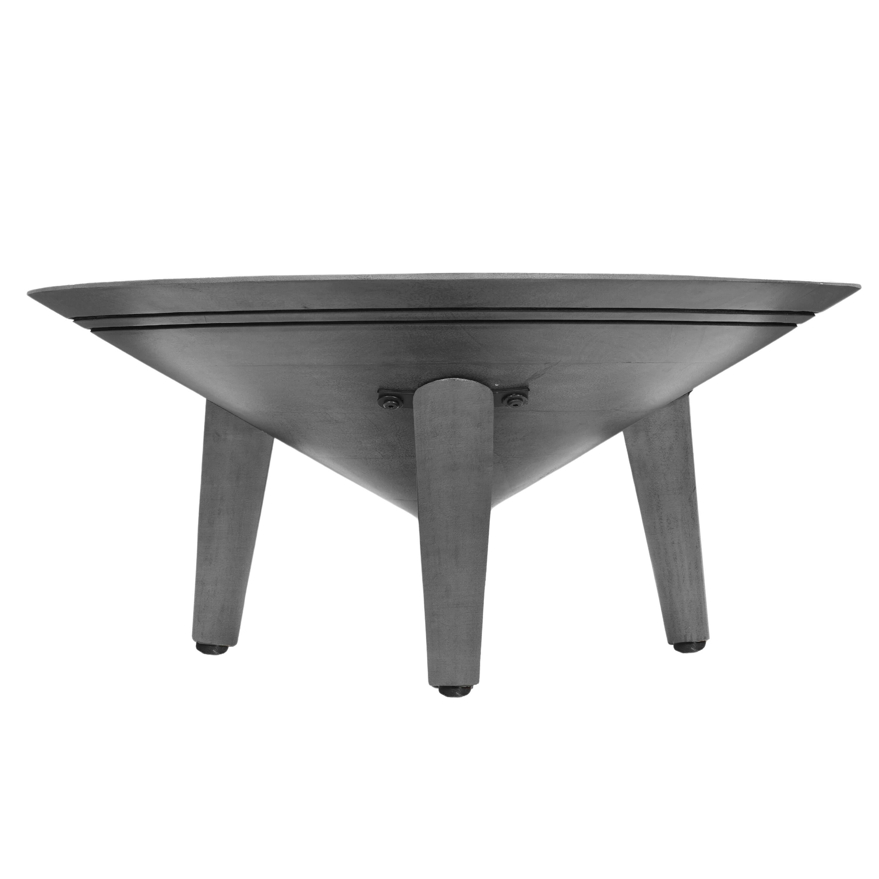 Alt View 1. Manhattan Lane - Venus 28 Inch Coffee Table with 3 Tapered Splayed Legs, Gray Mango Wood - Gray.