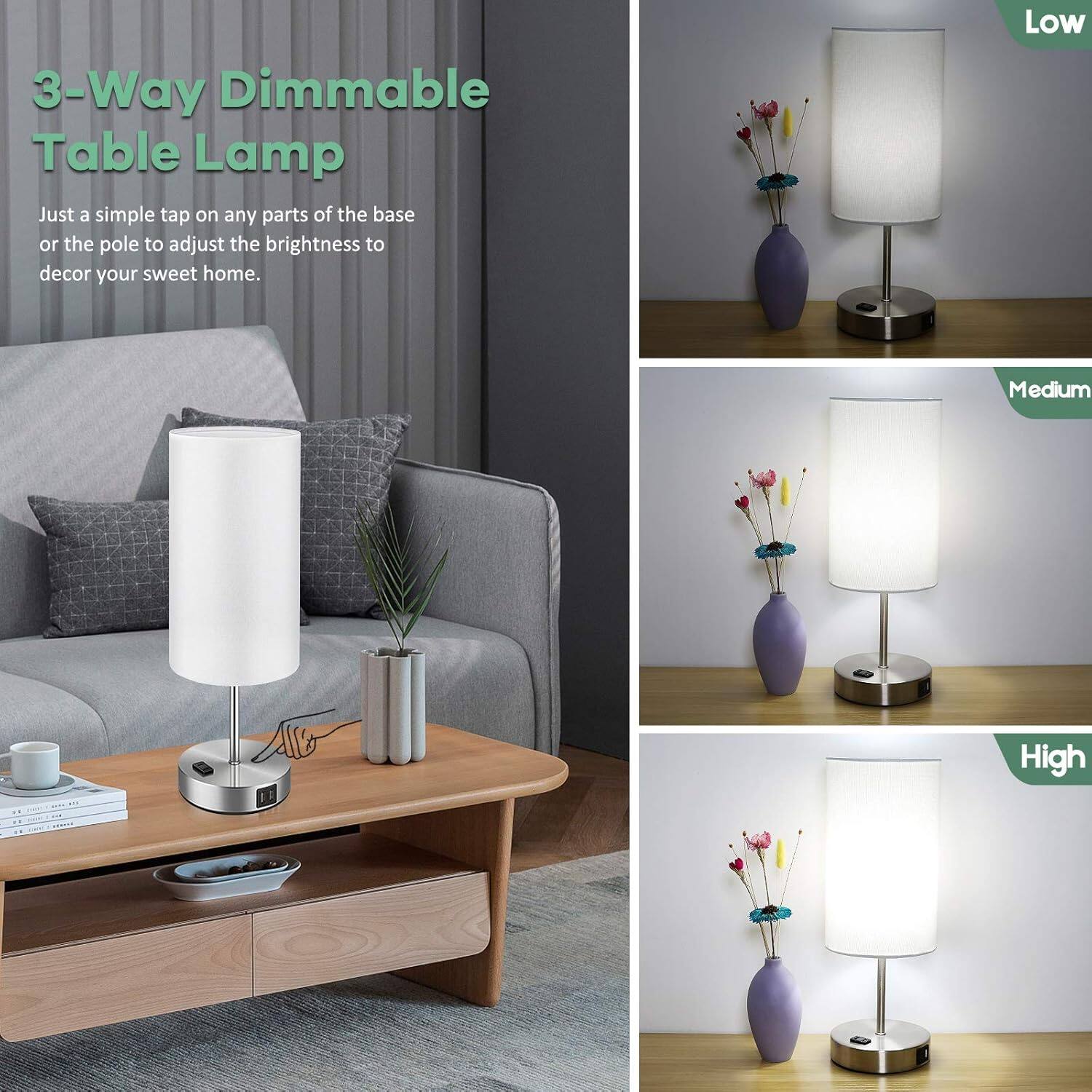 3-Way Dimmable Table Lamp

Just a simple tap on any parts of the base or the pole to adjust the brightness to decor your sweet home.

Low
Medium
High