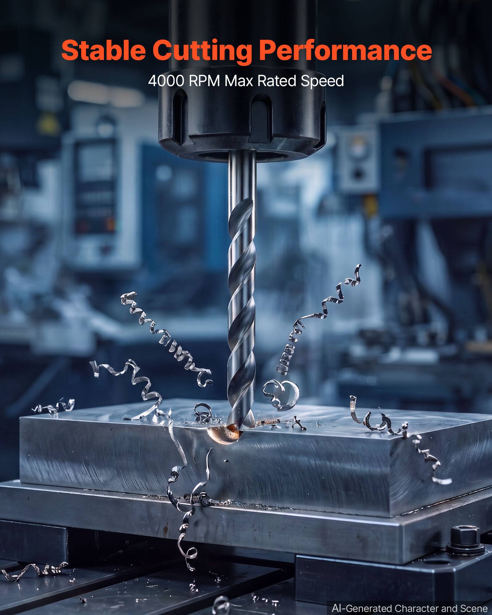 Stable Cutting Performance  
4000 RPM Max Rated Speed