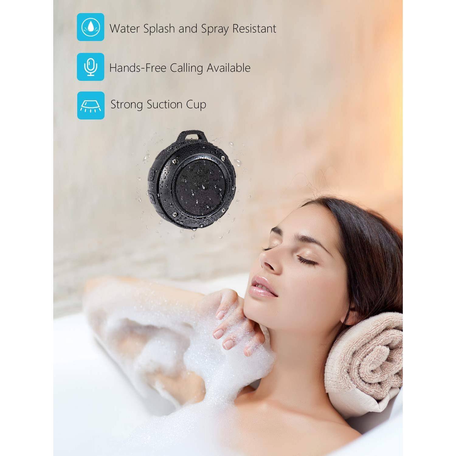 - Water Splash and Spray Resistant
- Hands-Free Calling Available
- Strong Suction Cup