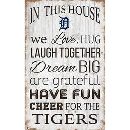 Fan Creations - Detroit Tigers 11'' x 19'' Team In This House Sign - Multicolor