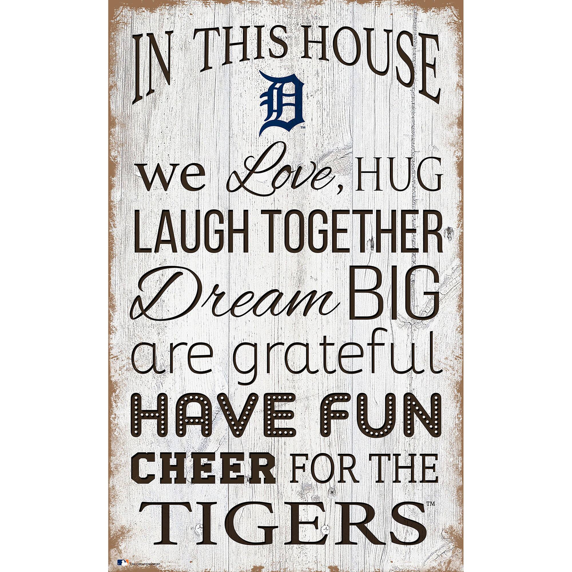 Detroit Tigers 11'' x 19'' Team In This House Sign