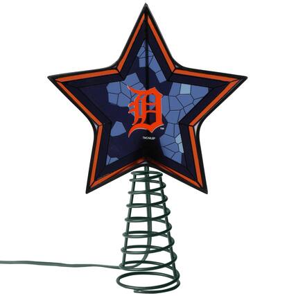 Front. The Memory Company - Detroit Tigers Mosaic Tree Topper - Multicolor.