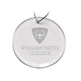 Jardine - Hobart & William Smith Colleges Logo 3'' Round Glass Ornament - Multicolor