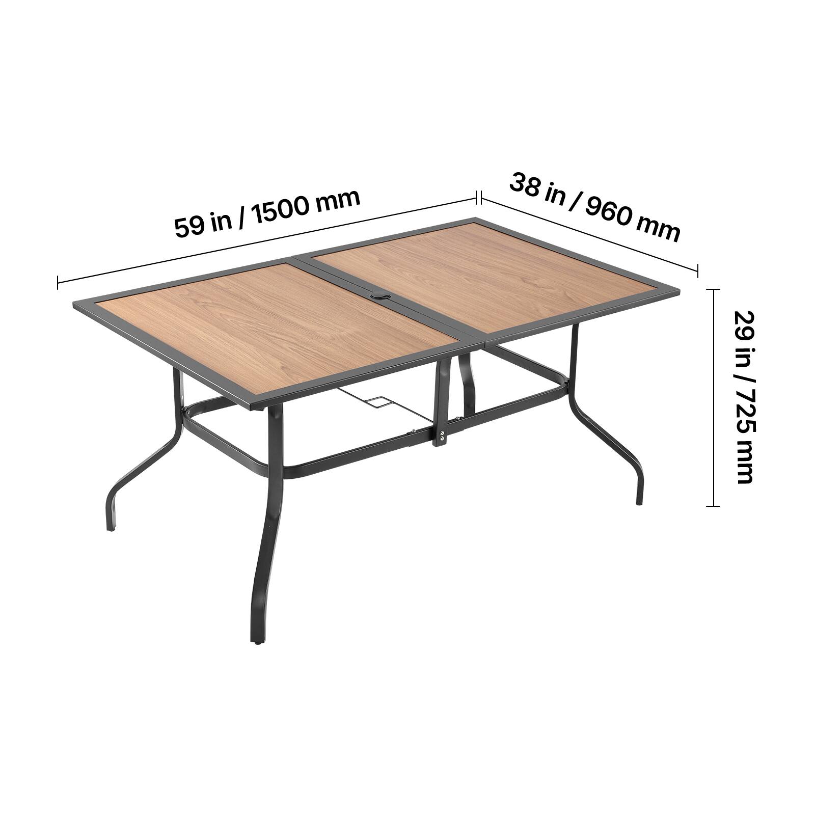 1500 mm / 59 in  
38 in / 960 mm  
29 in / 725 mm