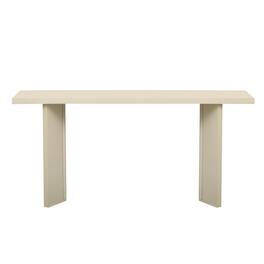 Lirago - Modern Console Table with Pine Veneer Geometric Legs End Table Coffee Table 30.1"H x 15.7"D x 63"W - Beige
