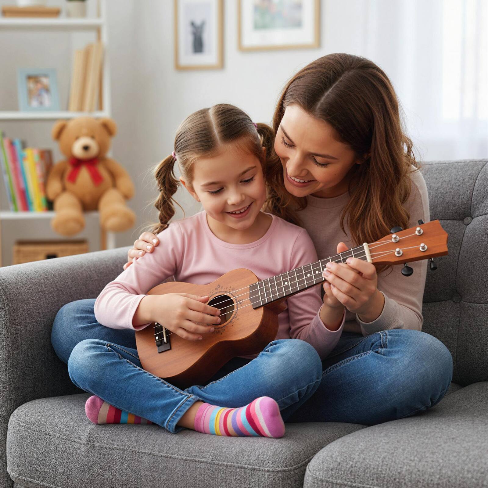 Alt View 5. Costway - Costway 21 Inch Ukulele Mahogany Ukulele with Gig Bag Adjustable Shoulder Strap Beginner Uke Kit for Students Kids - Natural.