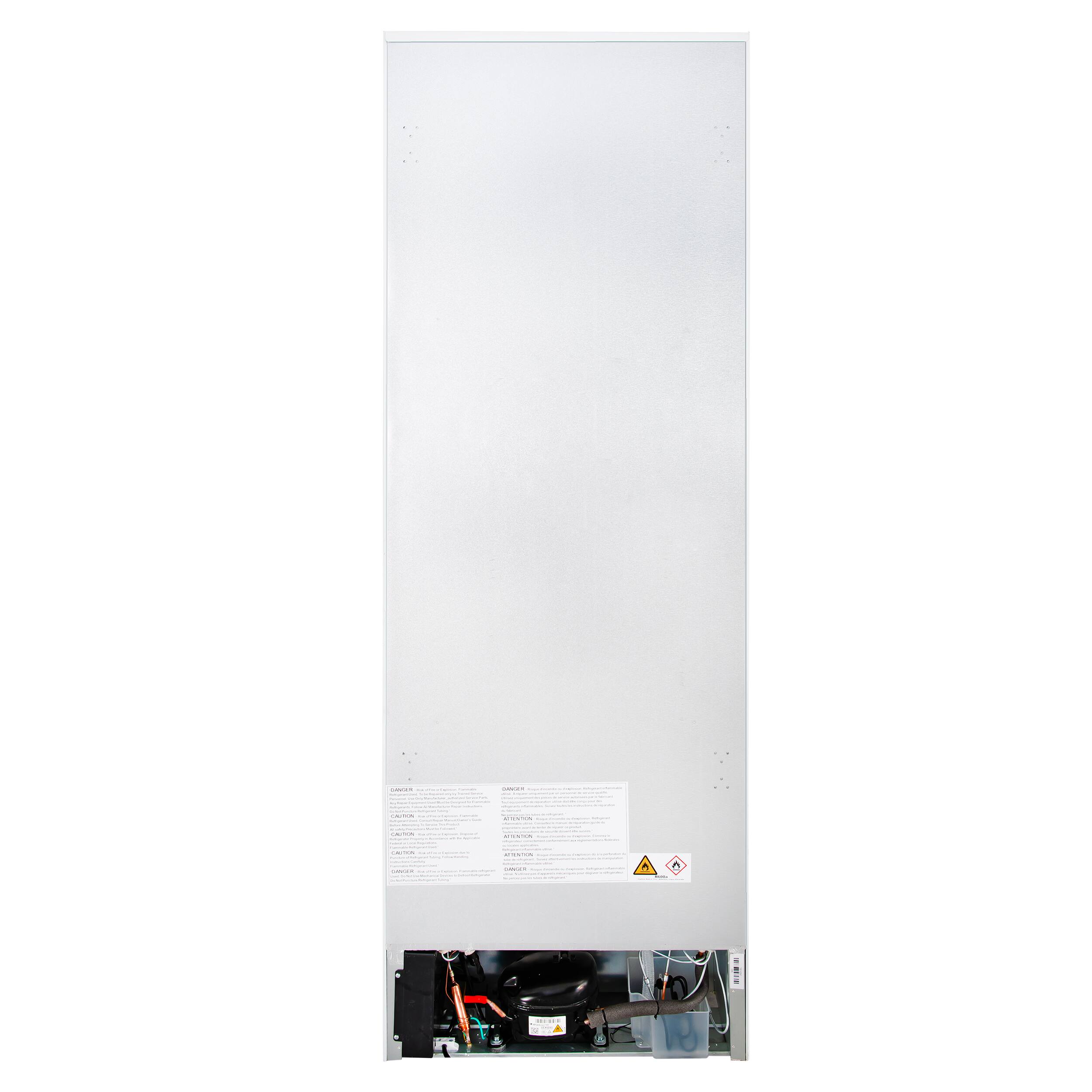 Back. Forno Appliances - Custodia 10.3 Cu. Ft. 24" Counter-Depth Bottom Freezer Refrigerator with Right-Hinge Door and Total No Frost - White - White.