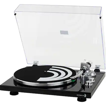 Front. Dayton Audio - Dayton Audio 2-speed Belt-drive Automatic Turntable With Bluetooth, Usb For Mp3 Encoding - Black.