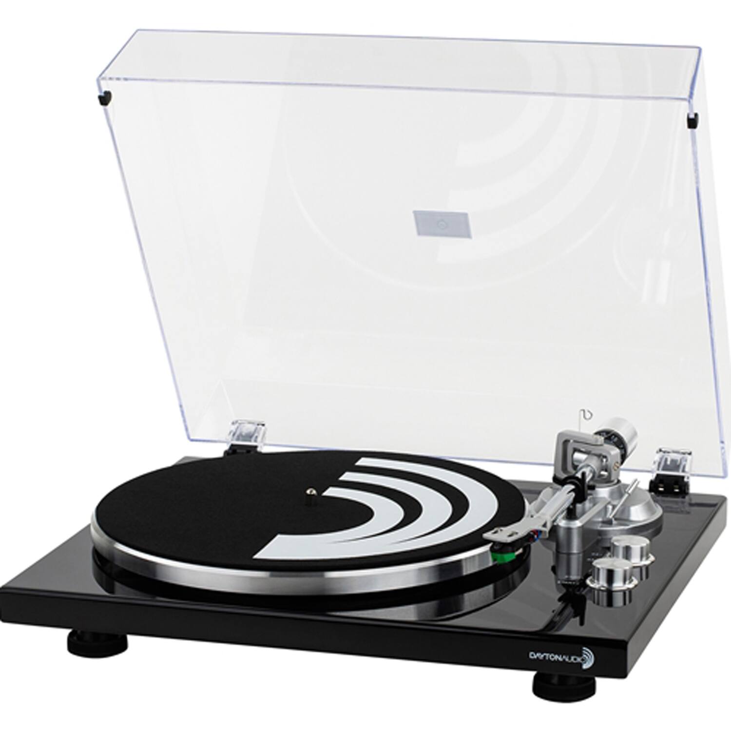 Front. Dayton Audio - Dayton Audio 2-speed Belt-drive Automatic Turntable With Bluetooth, Usb For Mp3 Encoding - Black.