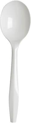 Dixie - Plastic Soup Spoon, 5-9/16” Medium-Weight, 1000/Pack - White