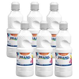 Prang - Ready-to-Use Tempera Paint White 16 oz Pack of 6