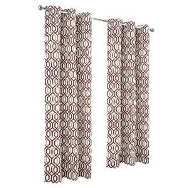 RT Designers Collection - RT Designer Collection Rory Printed Blackout Luxurious Decorative Grommet Curtain Panel 54" x 84" - Burgundy