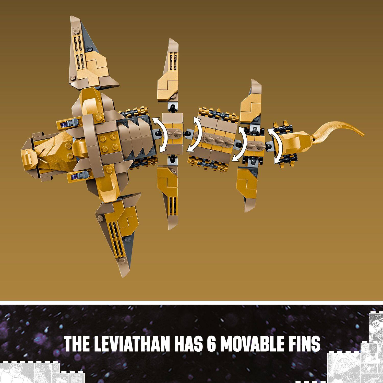 The Leviathan has 6 movable fins.