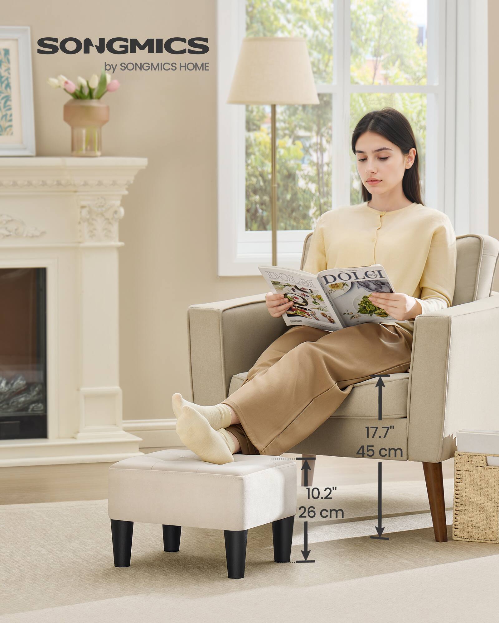 SONGMICS by SONGMICS HOME  
DOLCI - 17.7" 45 cm 10.2" 26 cm