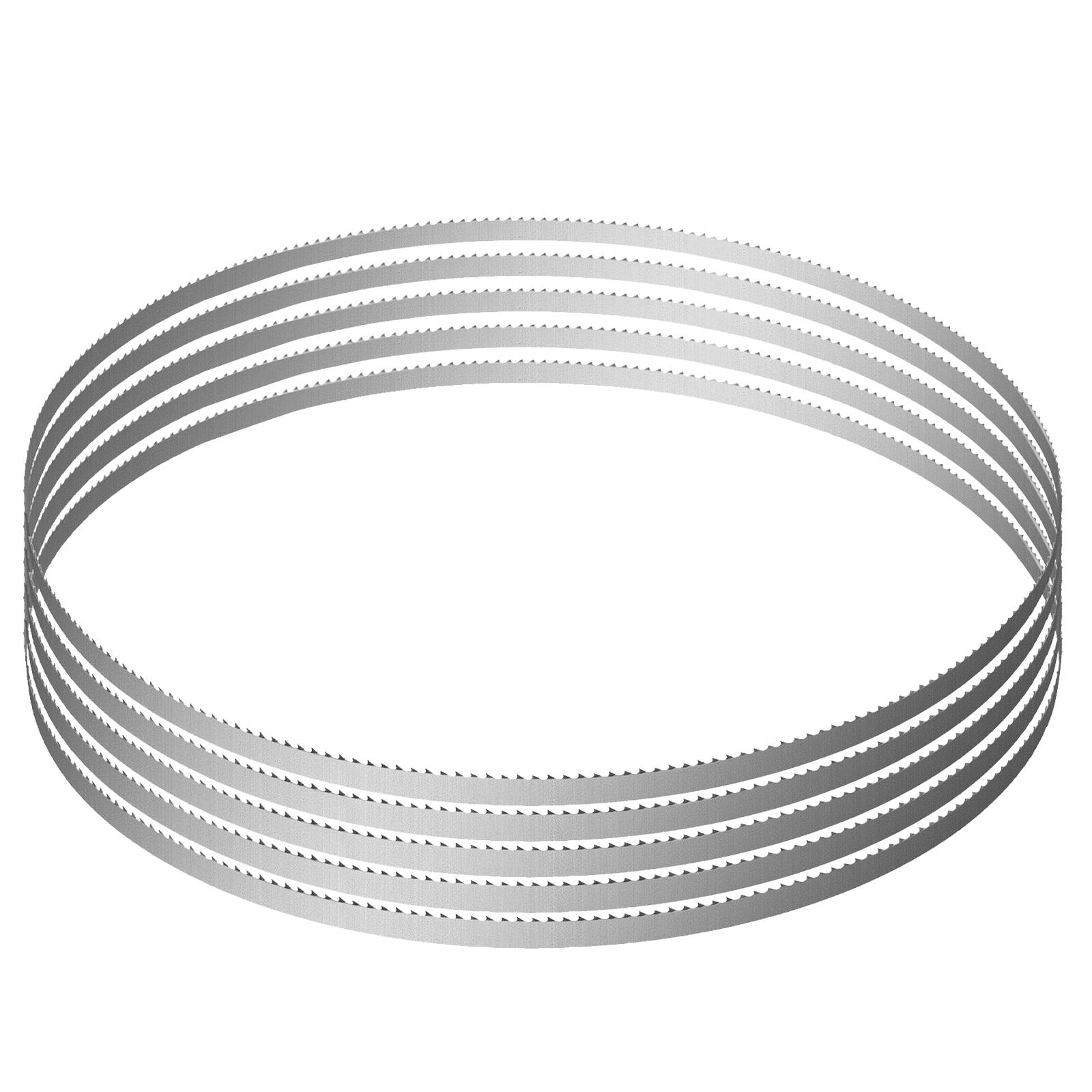Alt View 5. VEVOR - Band Saw Blade, 51.2x0.63x0.02 inch, 5 PCS/Pack Meat Bandsaw Blades for Replacement, Carbon Steel Blade - Silver.