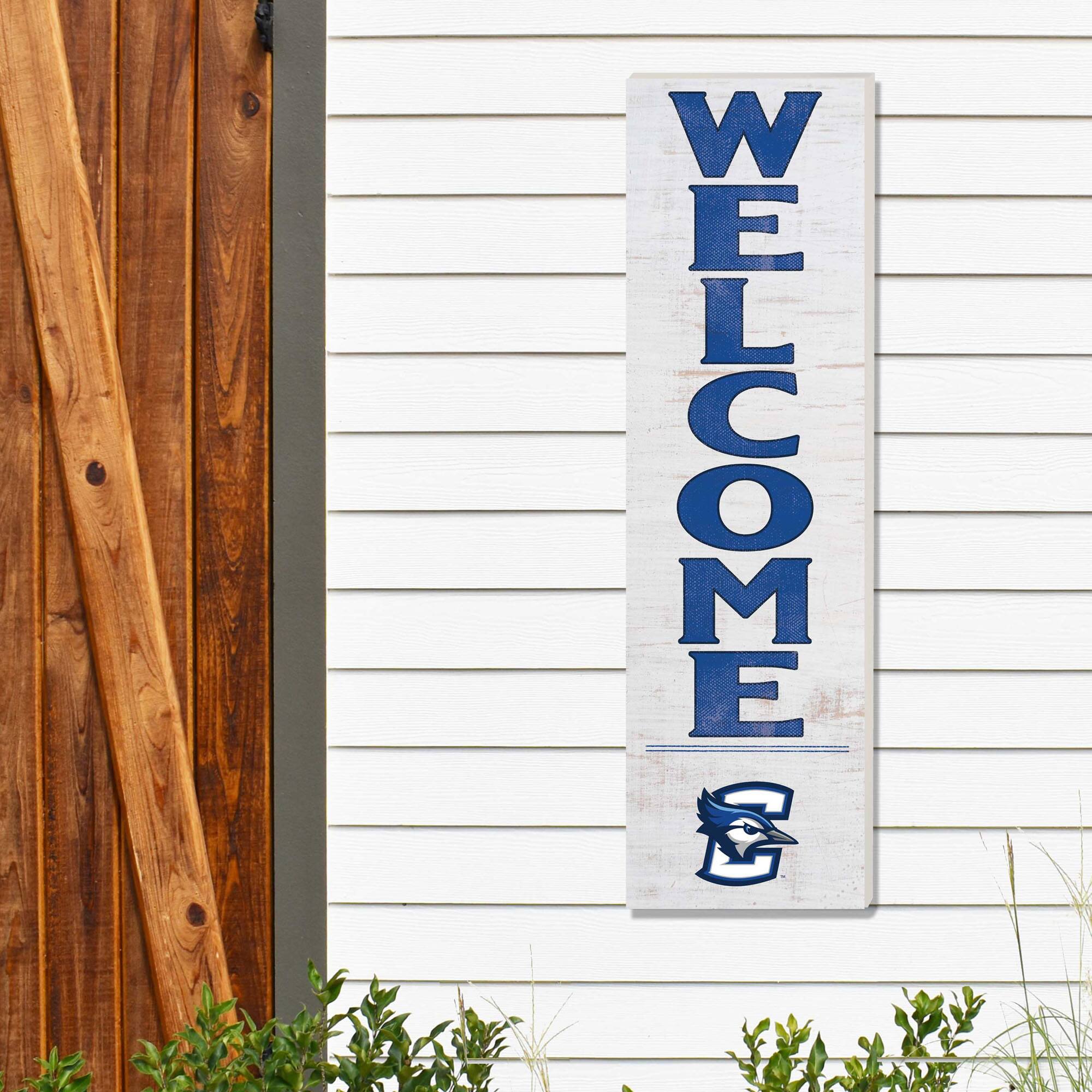 Alt View 1. Jardine - White Creighton Bluejays 10'' x 35'' Indoor/Outdoor Welcome Sign - White.