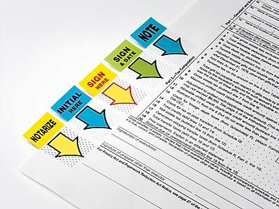 - NOTE
- SIGN & DATE
- SIGN HERE
- INITIAL HERE
- NOTARIZE