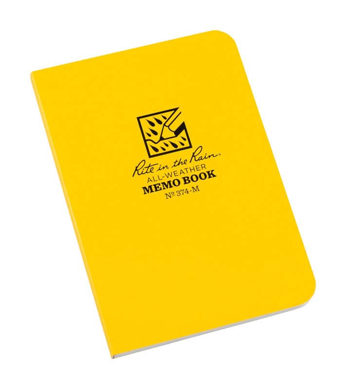 Rite in the Rain - 3-1/2 in. W X 5 in. L Perfect Bound Yellow Memo Book