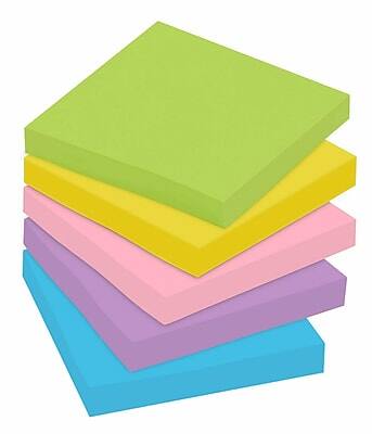 Alt View 2. Post-it - Notes, 3" x 3", Floral Fantasy Collection, 100 Sheet/Pad, 18 Pads/Pack - Multicolor.