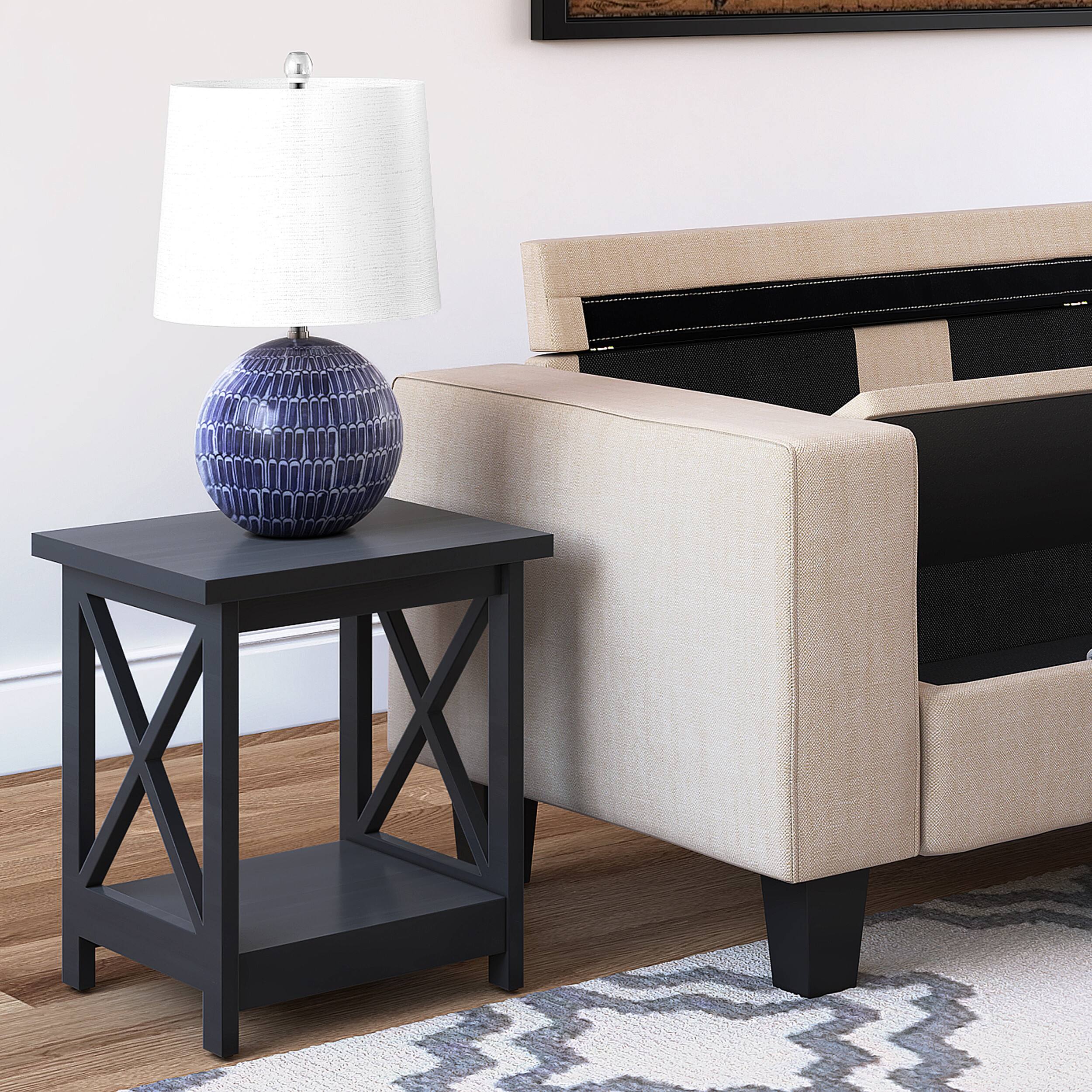 Angle. Serta - Bismarck Side Table - Black.