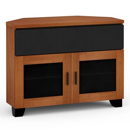 Front. Salamander Designs - Salamander Designs Chameleon Collection Elba 329 Twin Speaker Integrated Corner Cabinet - American Cherry.