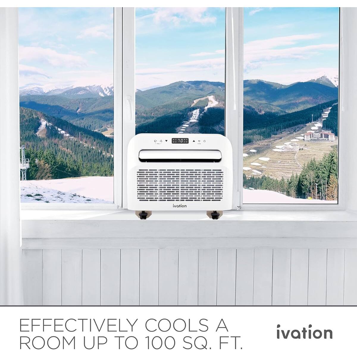 EFFECTIVELY COOLS A ROOM UP TO 100 SQ. FT.