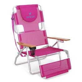 Ostrich - Original 3N1 Lightweight Outdoor Beach Lounge Chair with Footrest - Pink