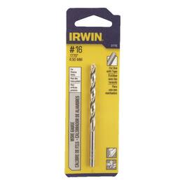 Irwin - 16 X 3-3/8 in. L High Speed Steel Wire Gauge Bit Straight Shank 1 pc