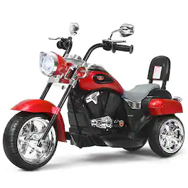 Costway - 3 Wheel Kids Ride On Motorcycle 6V Battery Powered Electric Toy - Red